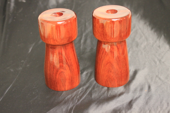 Bolivian Rosewood All Natural Stick Style Candle Stick Holders