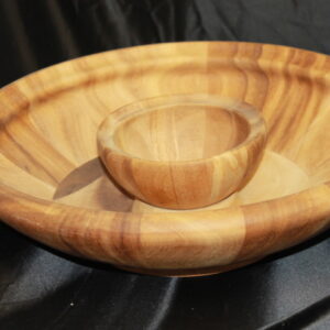 Teak Wood 2pc Bowl Set