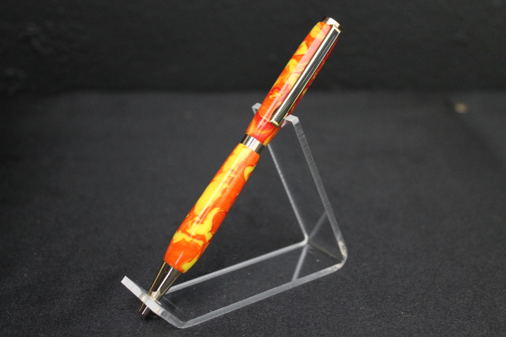 Flame Acrylic Slimline Twist Pen
